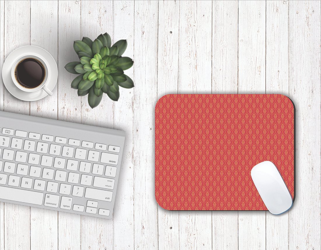 Fantaboy Ethnic Red Pattern Print Mouse Pad